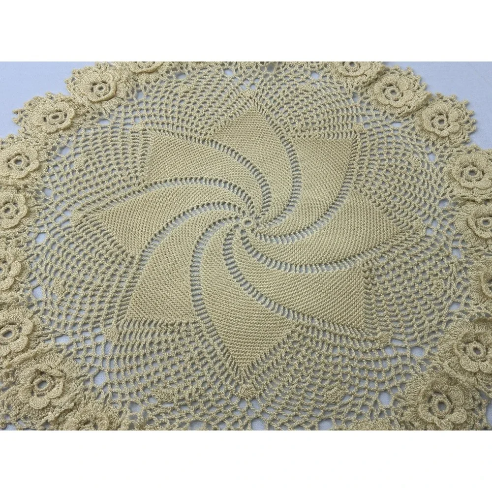 Vintage Handmade Crochet Doily 16